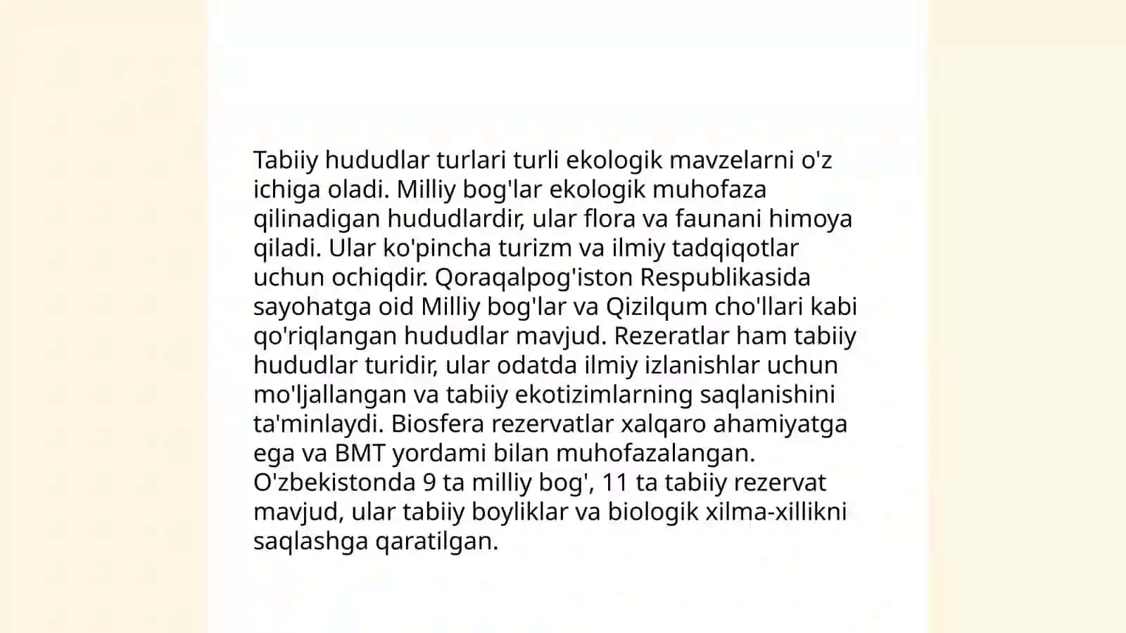 Muhofaza etiladigan tabiiy xududlarning tasniflash 4