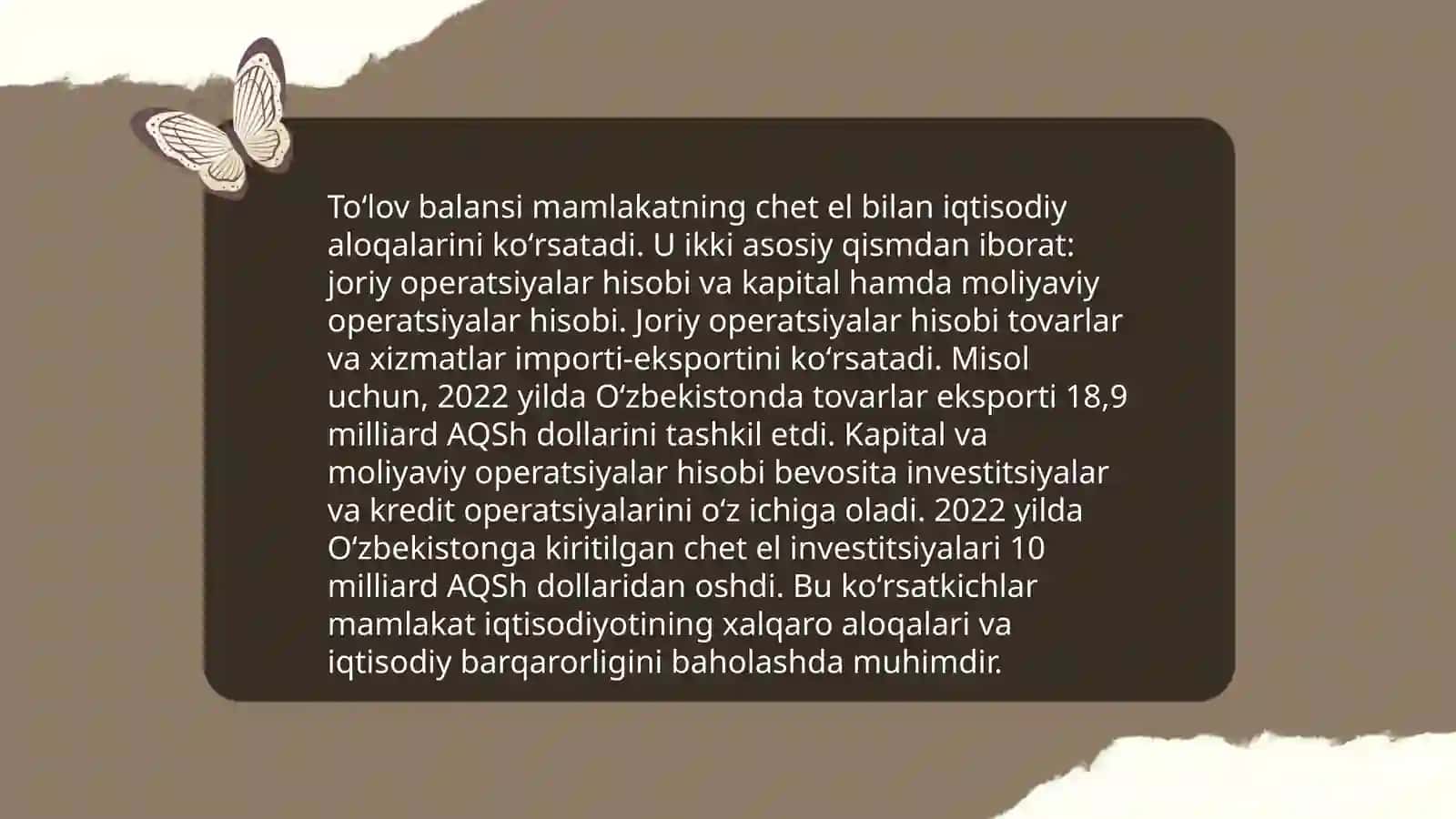 TOʻLOV BALANSINING MOHIYATI VA TARKIBI 4
