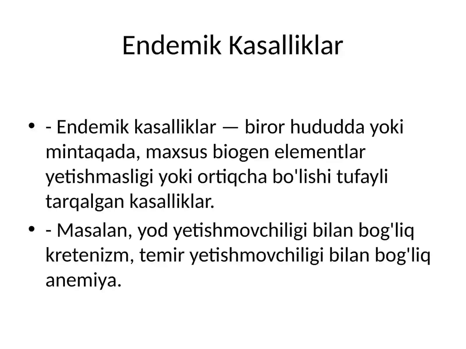 Biogen Elementlar Konsentratsiyasining O'zgarishi bilan Bog'liq Endemik va Kasb Kasalliklari 4