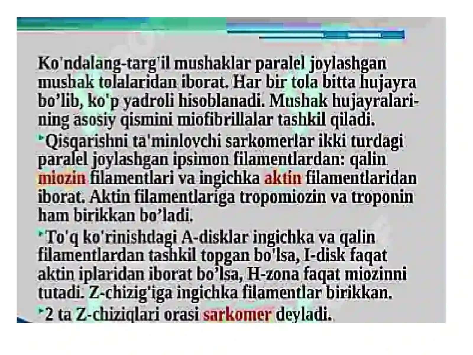 Yurak va mushak biokimyosi 4