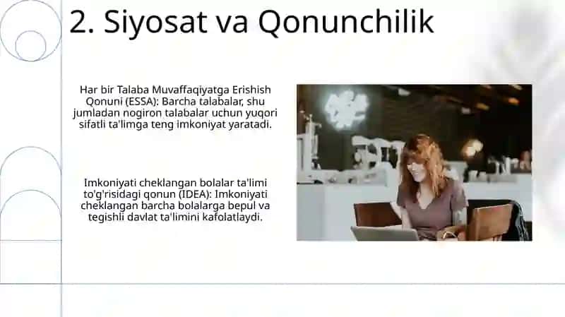 Inklyuziv ta'lim bo'yicha respublikamizda olib borilayotgan ishlar 4