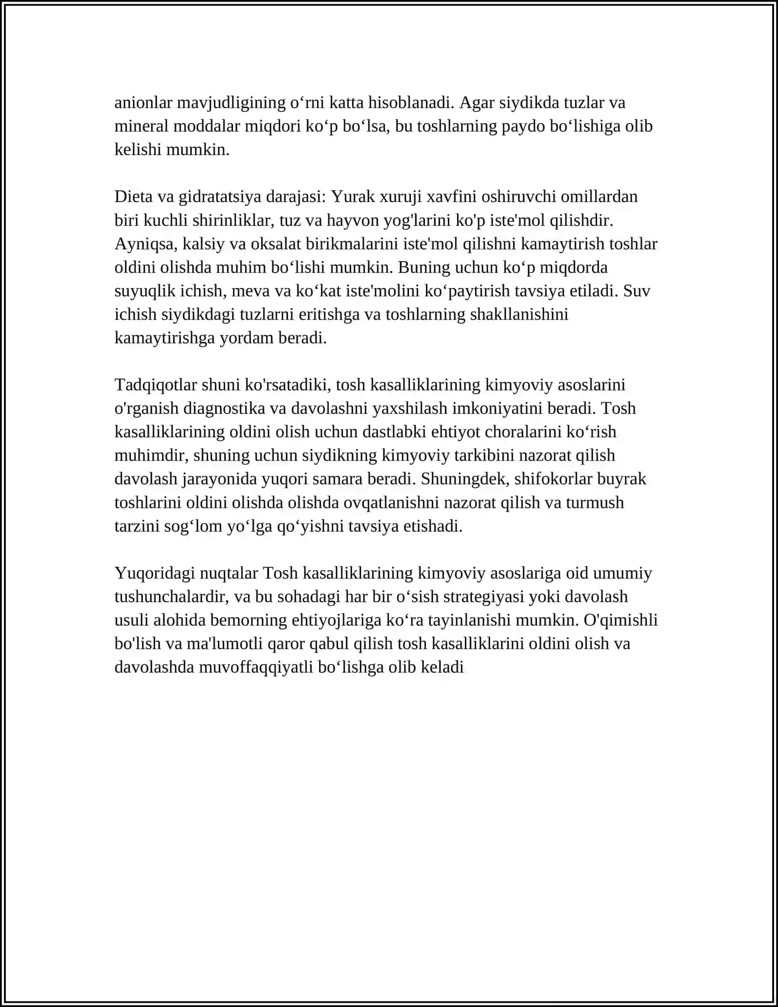 Tosh kasalliklarining kimyoviy asoslari 4