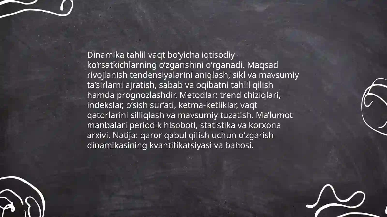 Iqtisodiy tahlil fan metodining o'ziga xos xususiyatlari 4