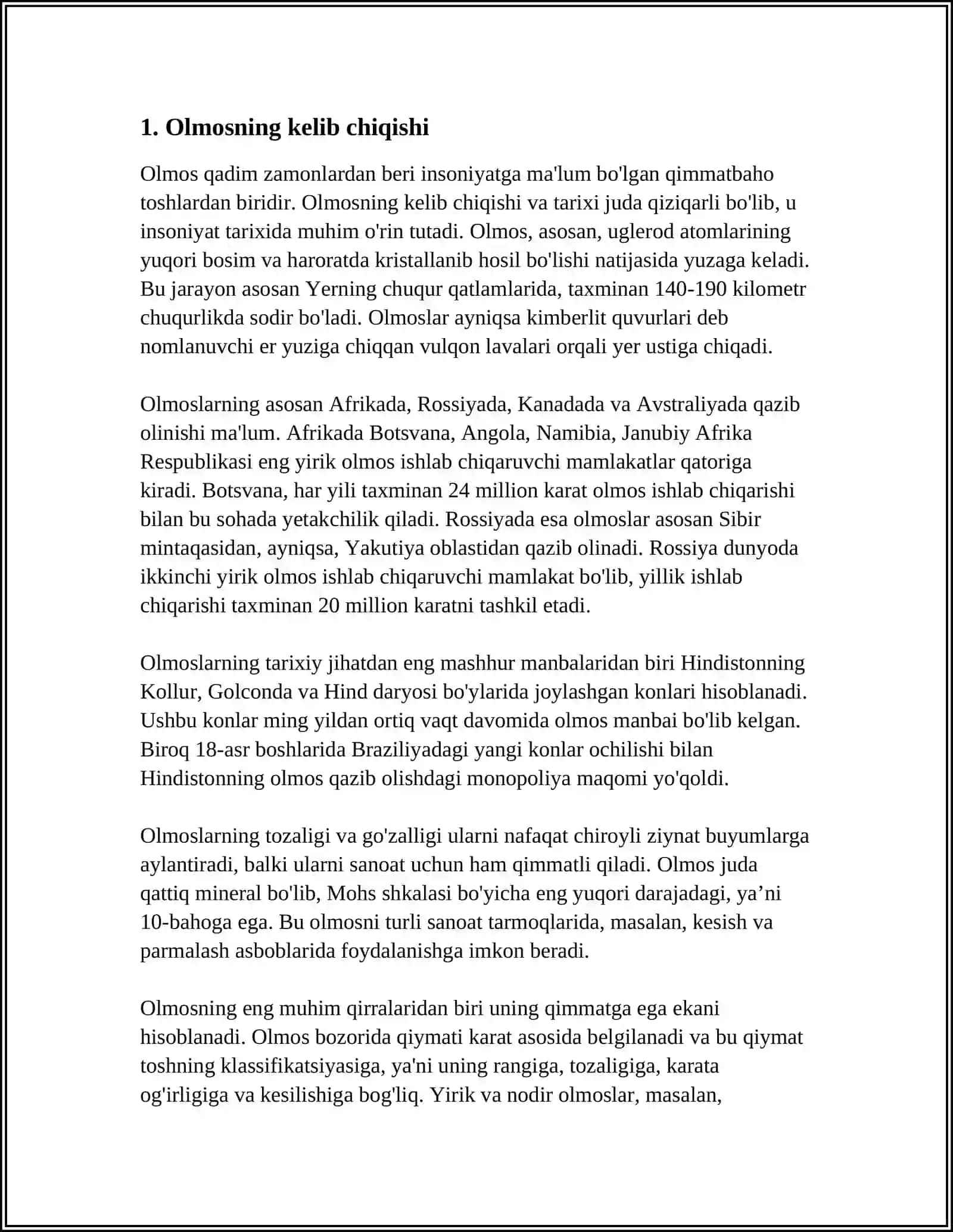 OLMOS VA UNING XUSUSIYATLARI KELIB CHIQISHI VA AXAMIYATI 4