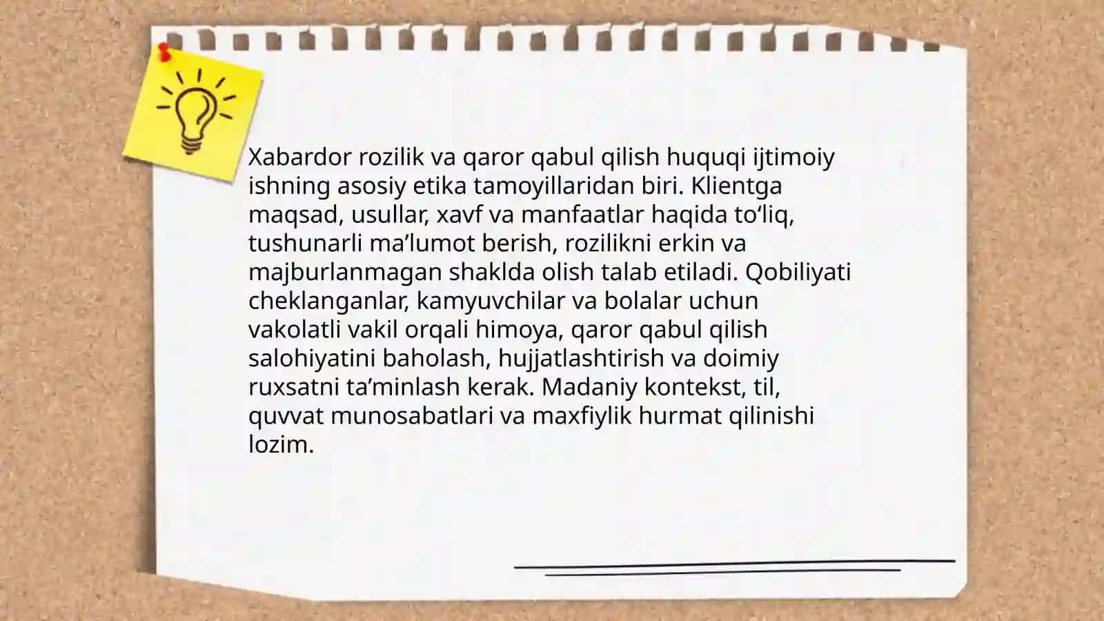 Turli mizoj va guruhlar bilan ijtimoiy ish olib borishning etik masalalari 4