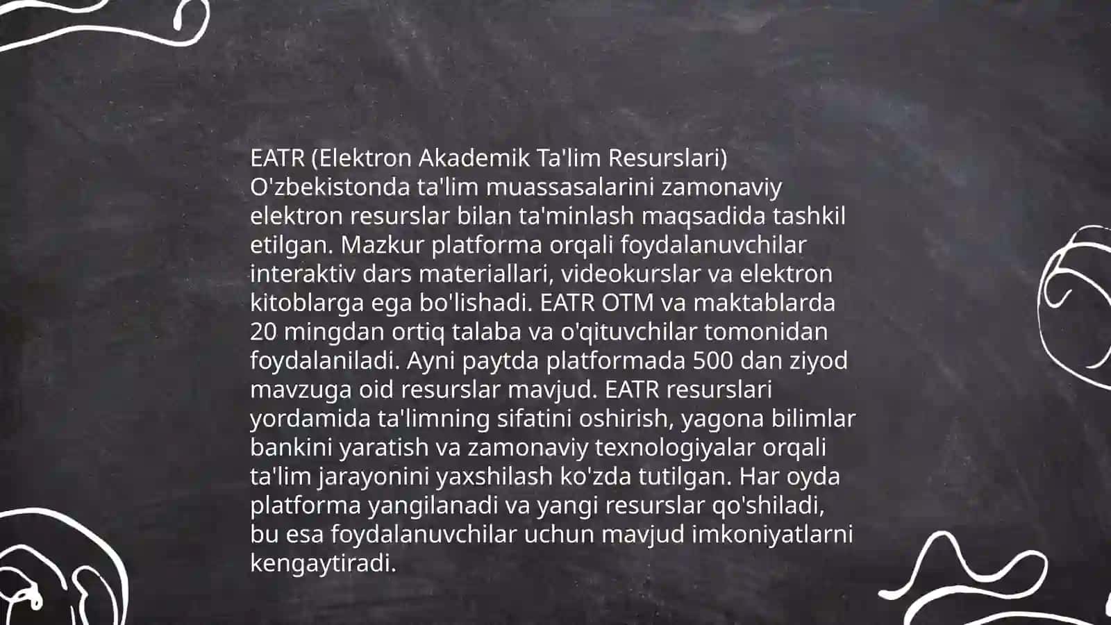Tabiiy fanlarni o'qitishda AKT va EATR laridan foydalanish hamda elektron ta'lim resurslari QR kodlaridan dars jarayonida foydalanish usullari 4