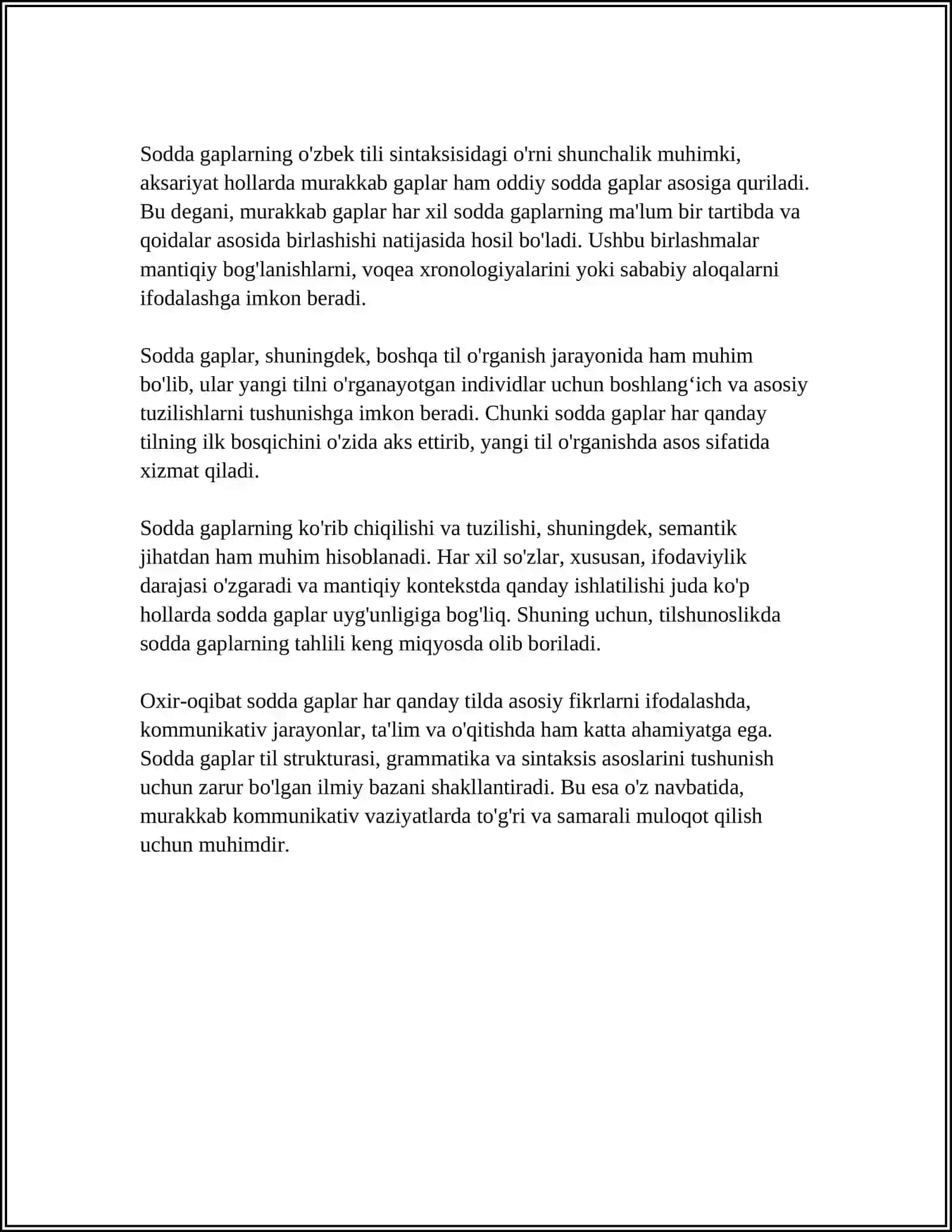 SODDA VA QO‘SHMA GAPLARNI O‘QITISH METODIKASI 4