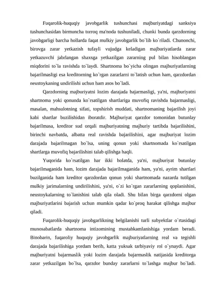 Majburiyatlarni buzganlik uchun javobgarlik 4