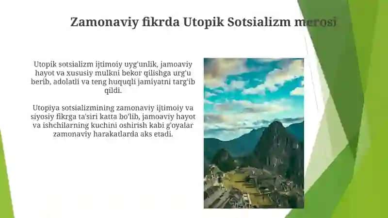 Utopiya Sotsializmining Asosiy Xususiyatlari 4
