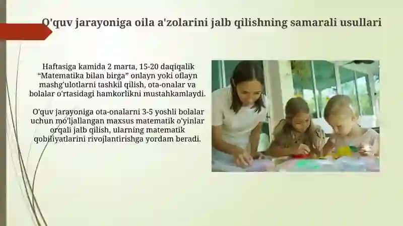 Matematika Ta'limi: Oila va Maktabning Hamkorligi 4