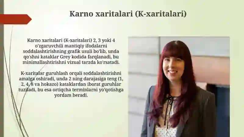 Mantiqiy ifodalarni minimallashtirish usullari 4