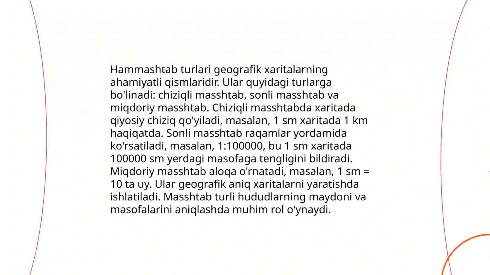 Masshtablar. Topografik plan va kartalarning nomenklaturasi 4