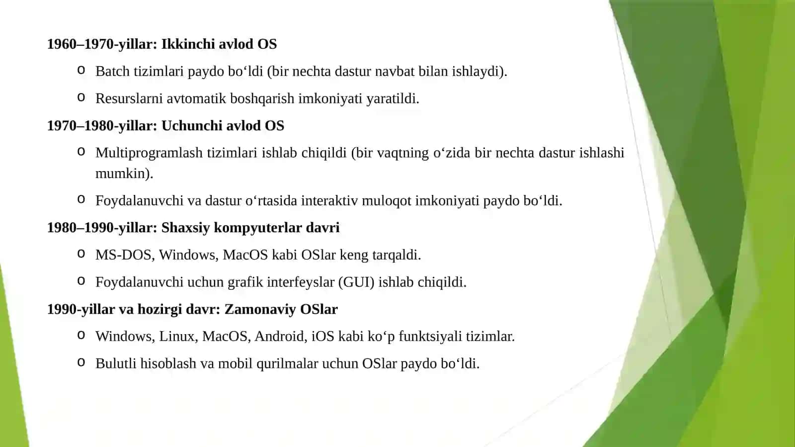 OS NIMA? TARIXI, VAZIFALARI VA TURLARI 4