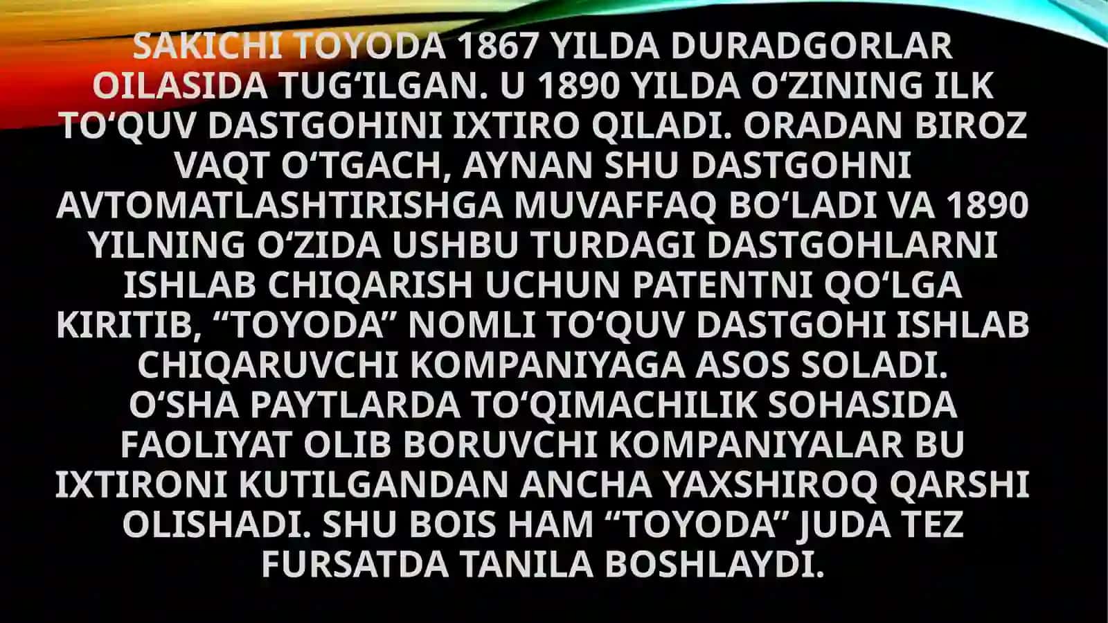 Toyota Salkam Companiyasi Tarixi 4