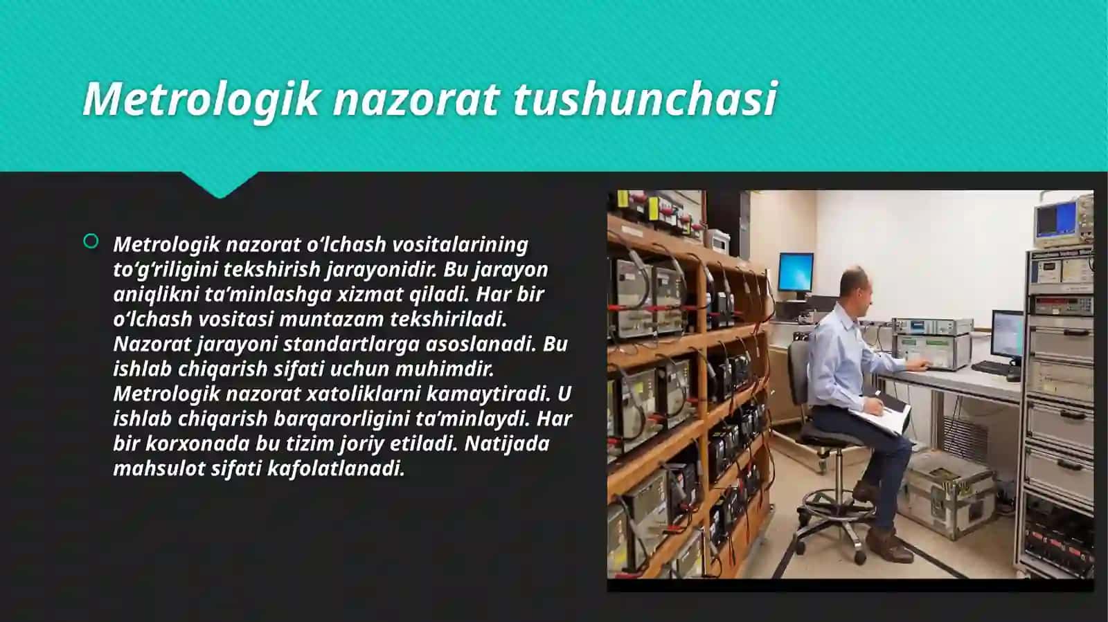 O‘lchash vositalarining metrologik nazorati 4