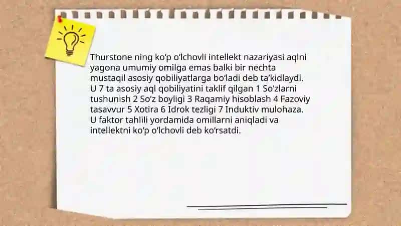 Intellekt va kreativlik nazariyalari 4
