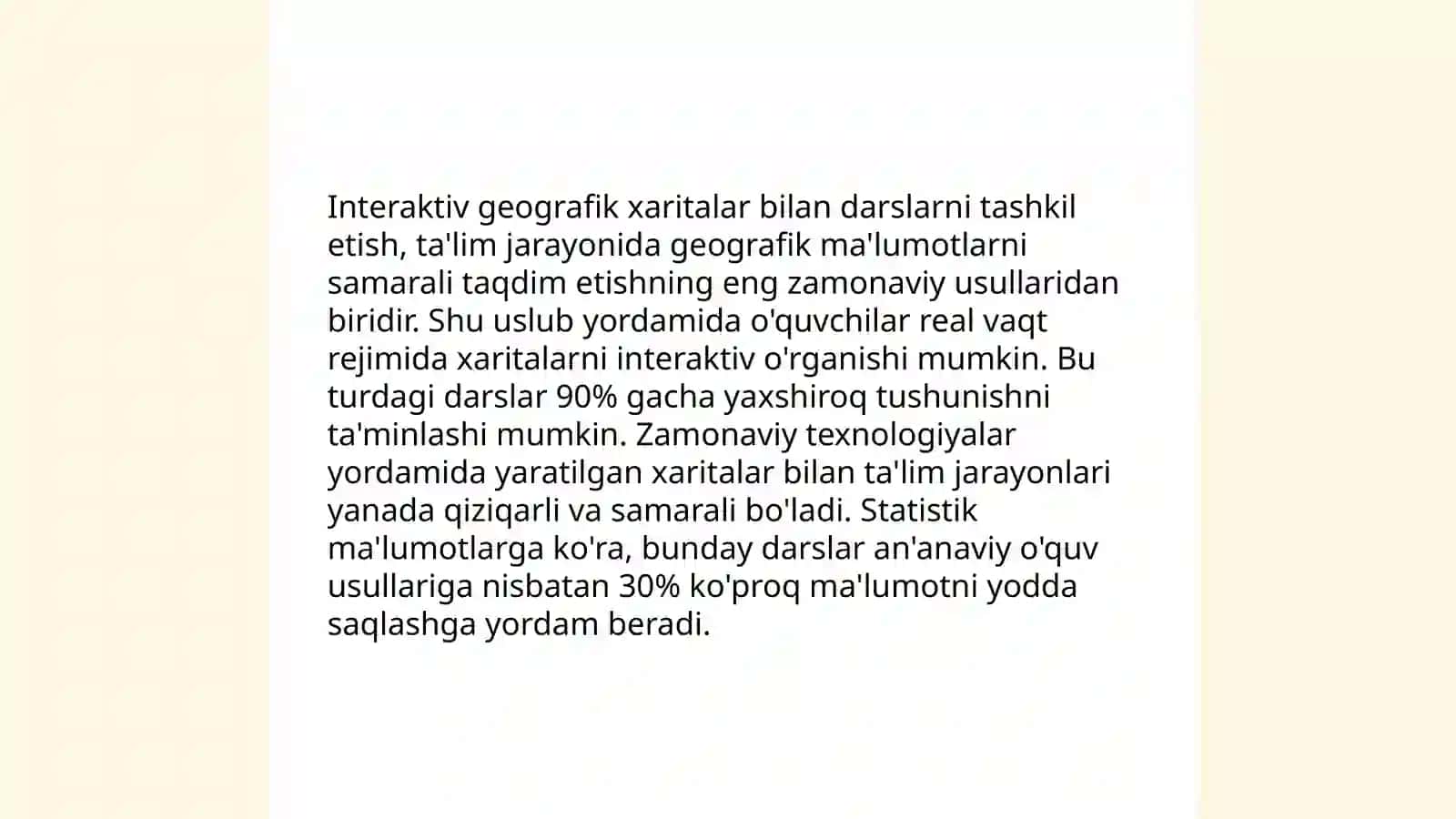 Geografiya fanini o'qitishda innovatsion yondashuv 4