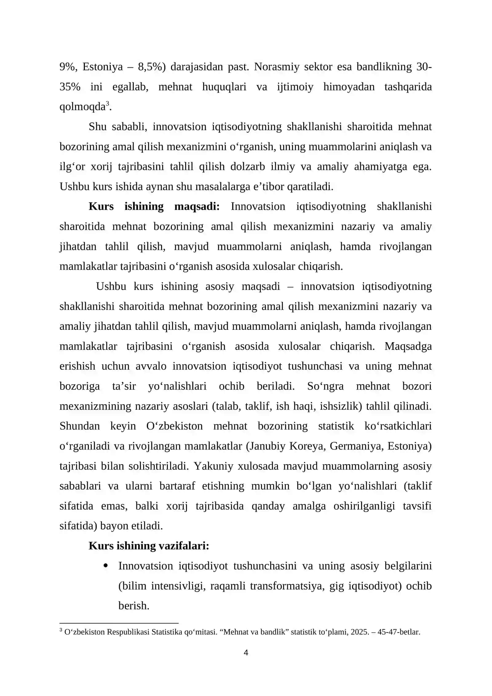 Innovatsion iqtisodiyotning  shakllanishi sharoitda mehnat bozorining amal qilish mexanizmini takomillashtrish 4