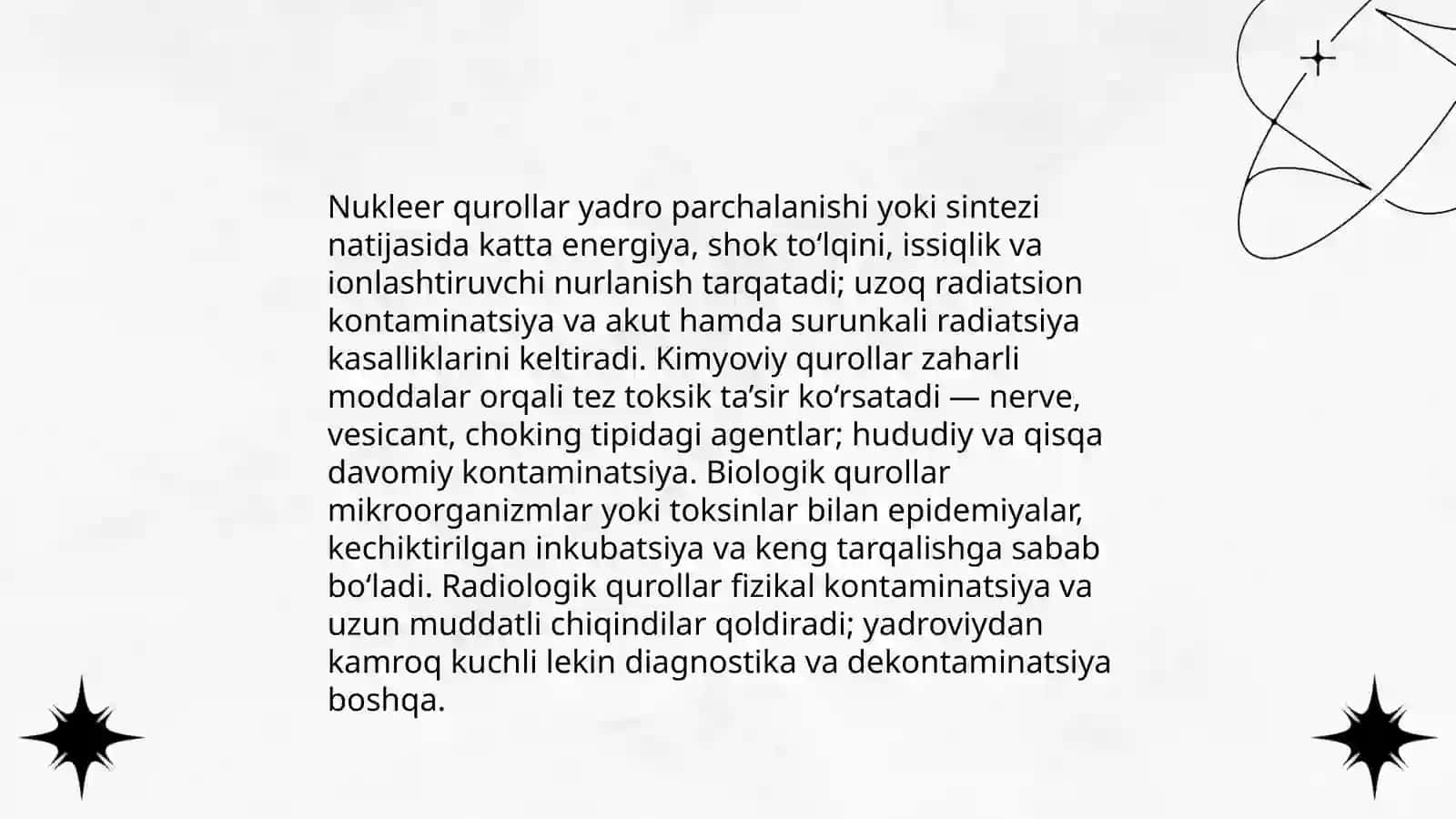 Ommaviy qirg'in qurollarining tasnifi 4