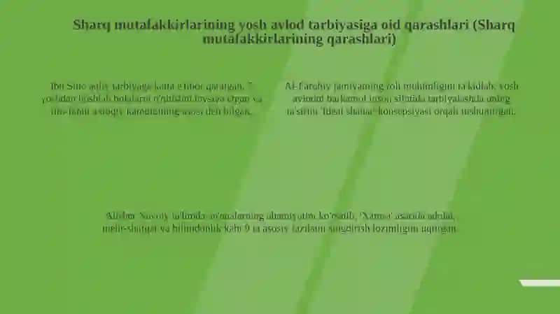 Sharq va Gʻarb mutafakkirlarining yosh avlodni tarbiyalashga oid qarashlari 4