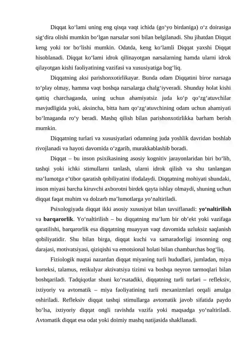 Diqqatning fiziologik mexanizmlari 4