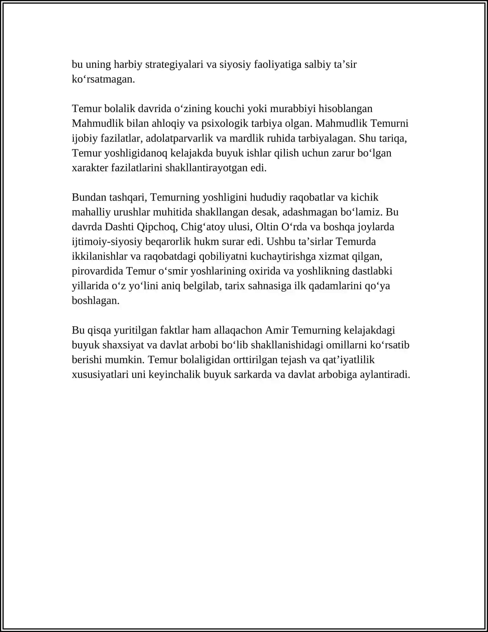 AMIR TEMUR BUYUK DAVLAT ARBOBI 4
