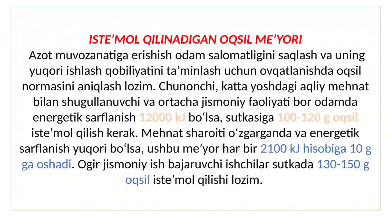 Oqsillarning hazmlanishi, aminokislotalarning so’rilishi to'qimalararo taqsimlanishi 4