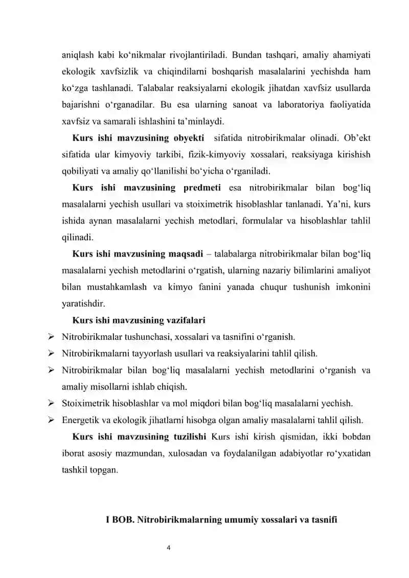 Nitrobirikmalar mavzusiga oid masalalar yechish 4
