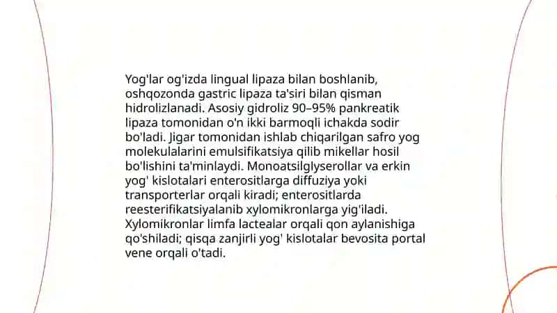 Lipidlar almashinuvi 4
