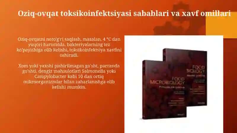 Oziq-ovqatdan zaharlanishlar,toksikoinfeksiyaqo’zg'atuvchilari 4