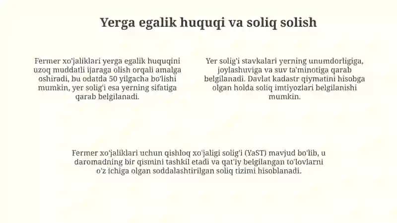 Dehqon xoʻjaligini huquqiy holati 4