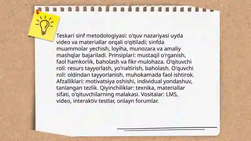Ta'lim jarayonini tashkil etishning innovatsion shakl, metod va vositalari 4