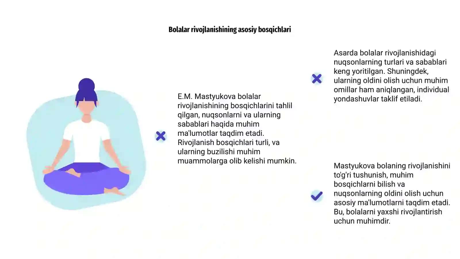 E.M.Mastyukovaning Bolalar rivojlanishidagi nuqsonlarning turlari va sabablari asaridagi maʼlumotlar 4