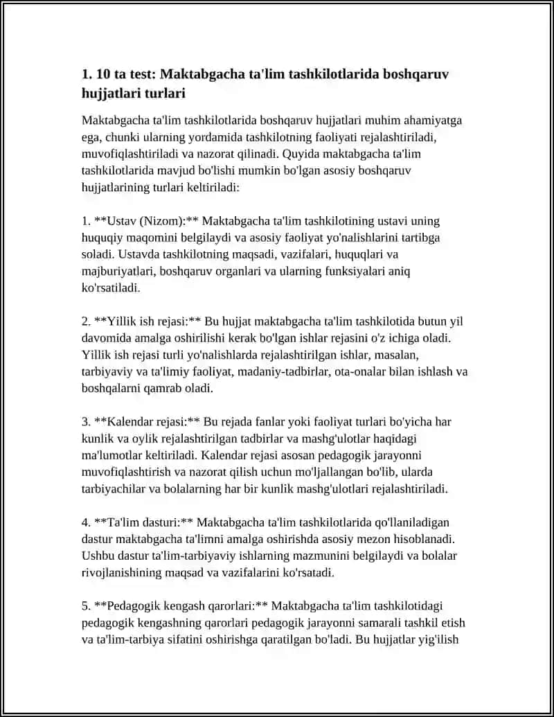 MAKTABGACHA TALIM TASHKILOTLARIDA BOSHQARUV HUJJATLARINI YURITILISH TARTIBI 4