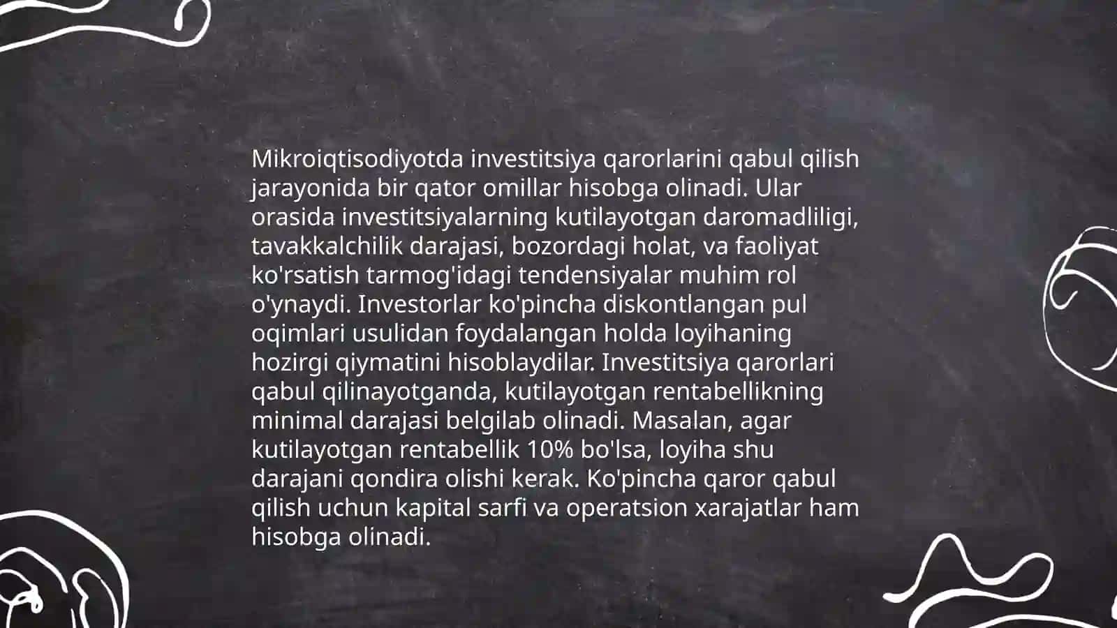 Invistitsiya faoliyati rivojlantirishda mikro va makro yoli 4