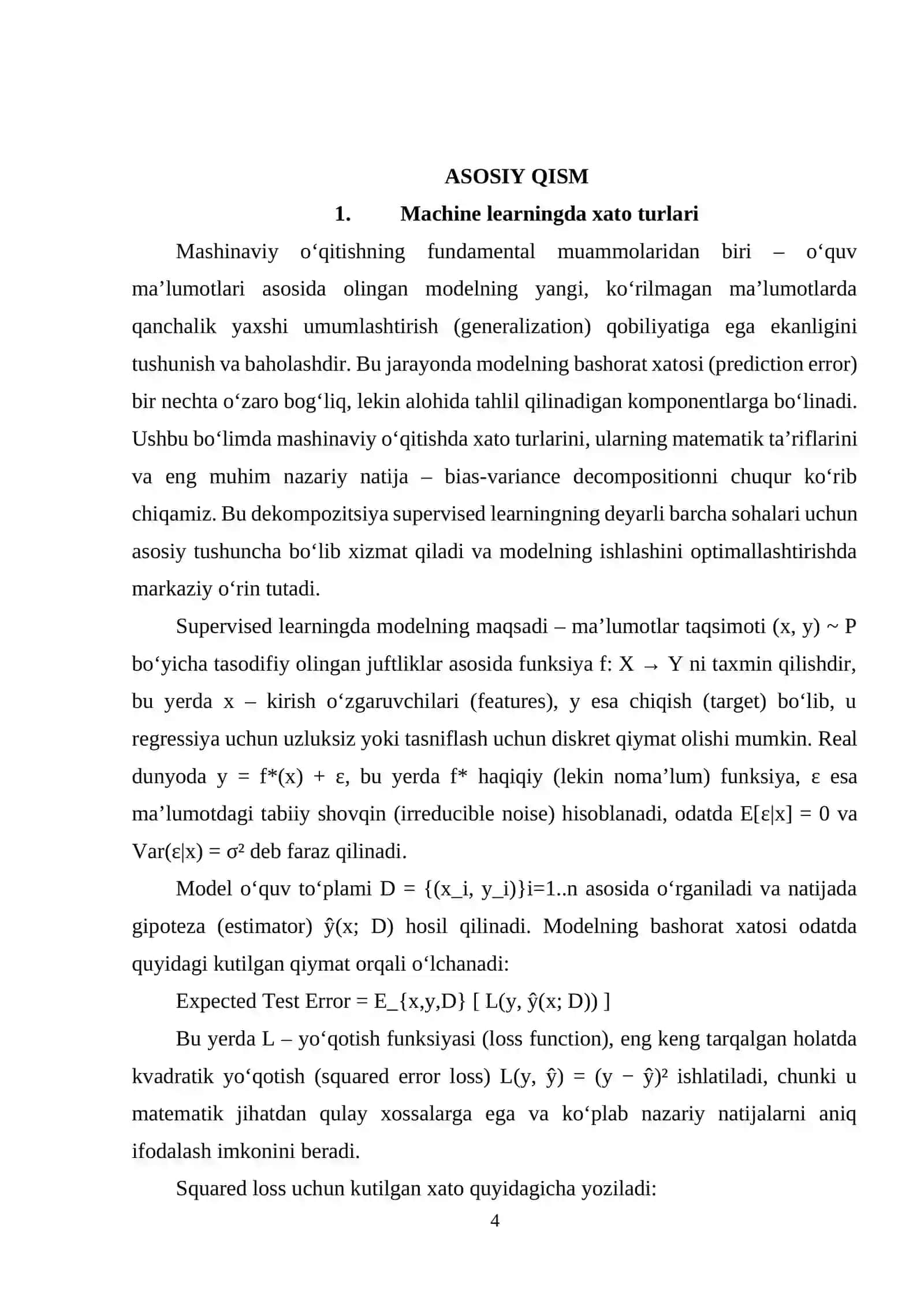 Bias-variance tradeoff tushunchasi 4