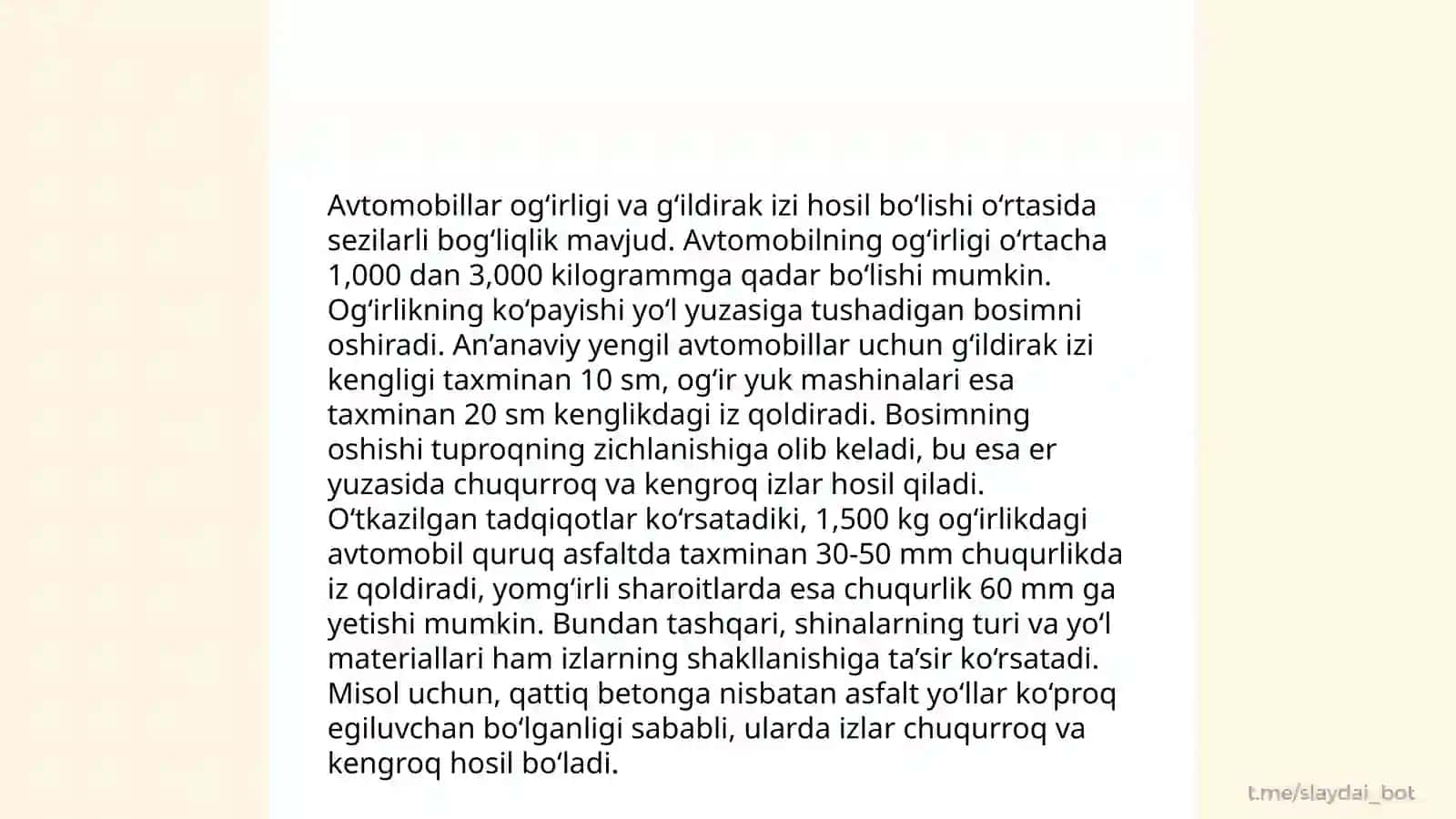 Avtomobillar harakat tezligi 4
