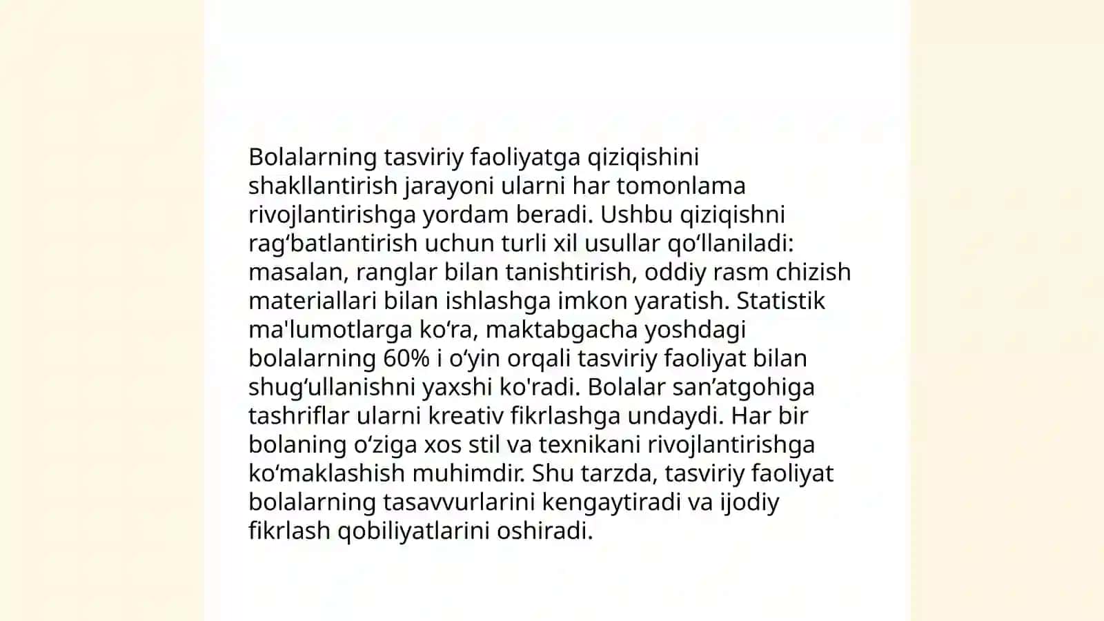 Tasviriy faoliyat mashg'ulotlari 4