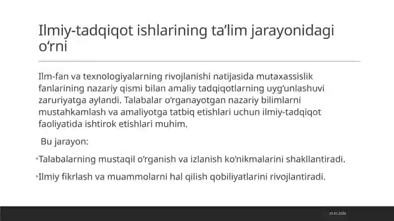 Mutaxasislik fanlarni oqitish jarayonida ilmiy-tadqiqot ishlari 4