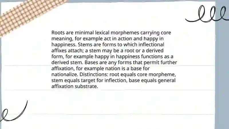 Morphological structure of English words 4