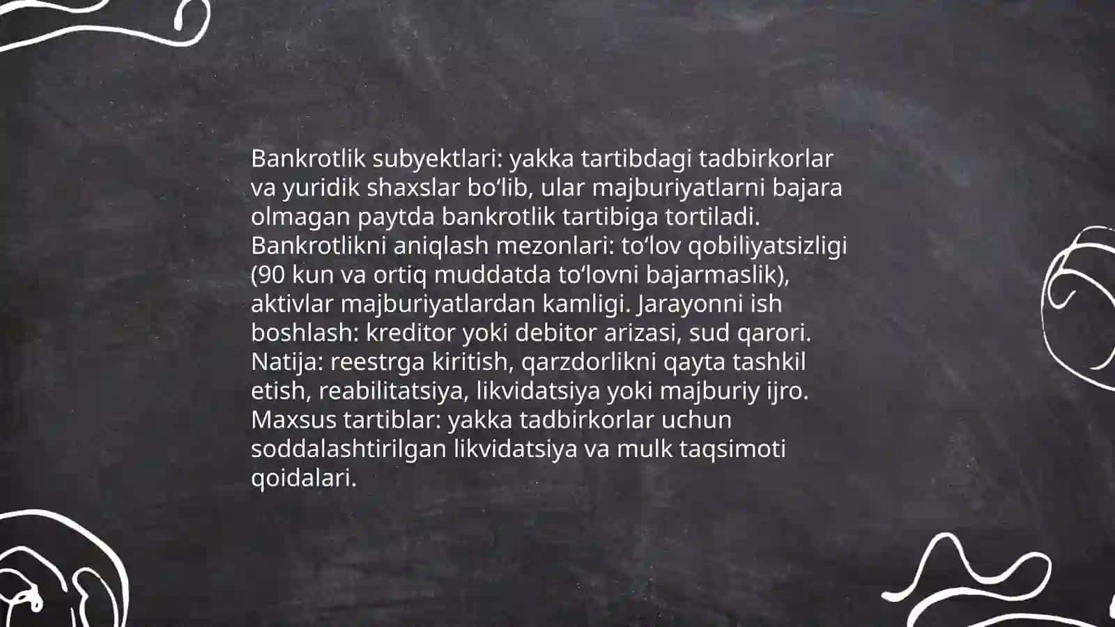 Biznes huquqi subyektlarining bankrotligi 4