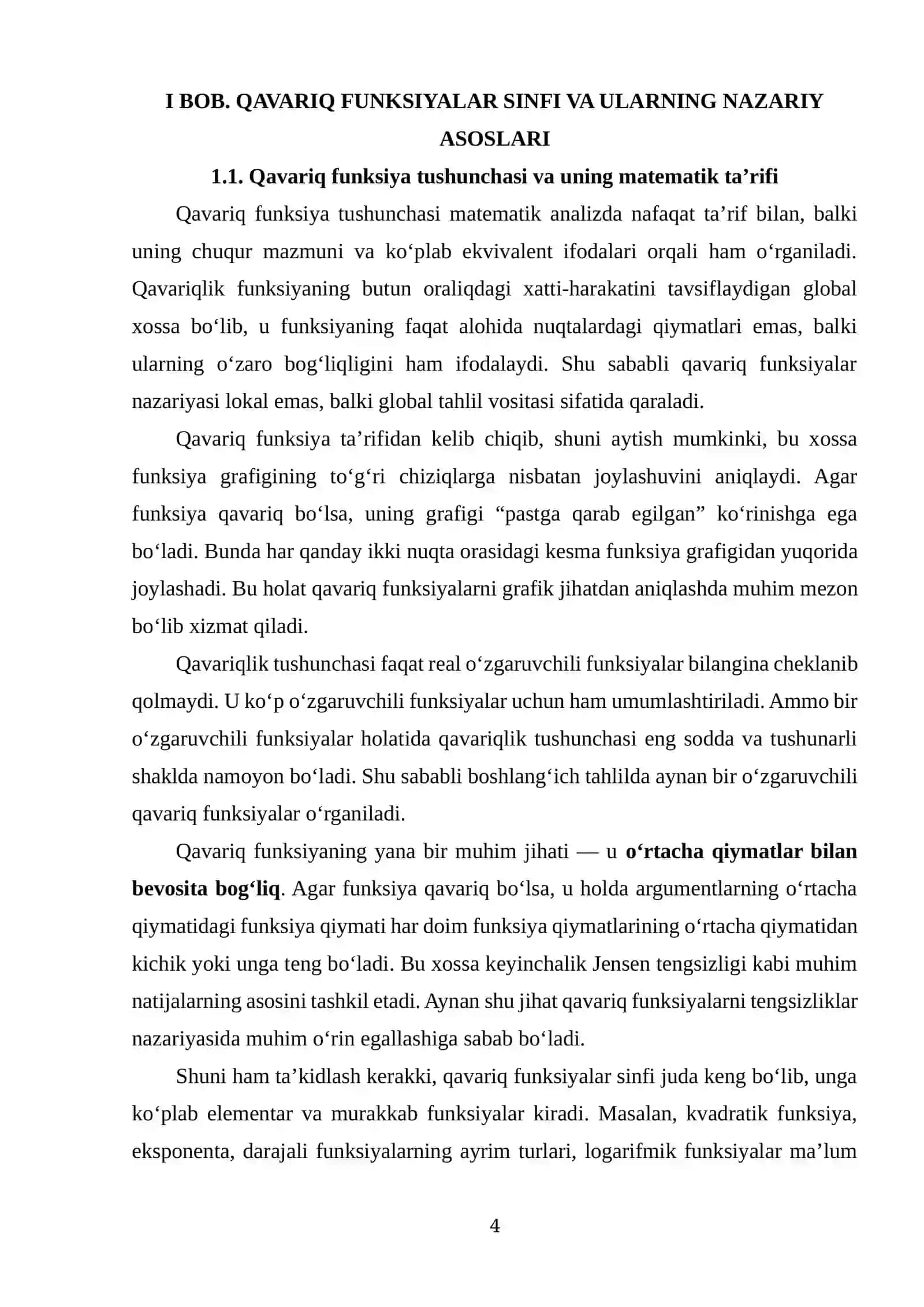 QAVARIQ FUNKSIYALAR SINFI, ULARNING XOSSALARI 4