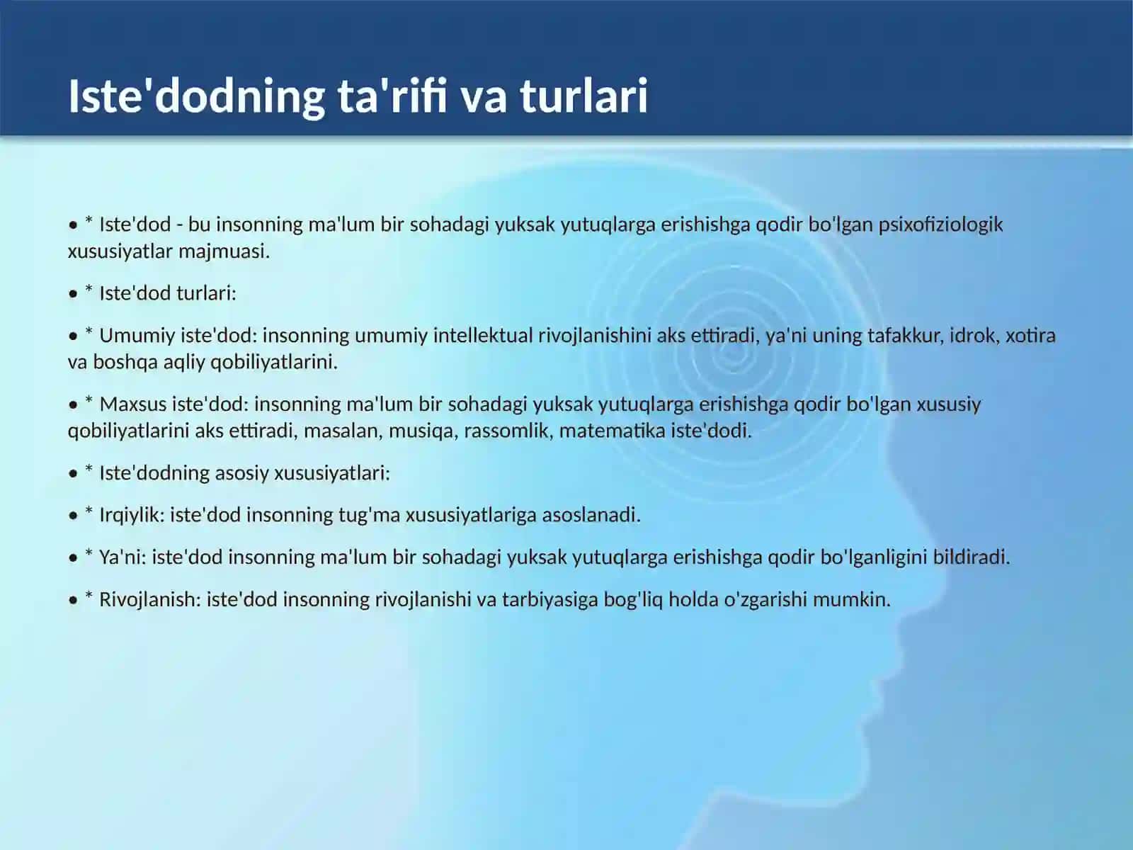 XARAKTER VA UNING XUSUSIYATLARI  QOBILYAT ISTE’DOD VA QOBILYAT 4