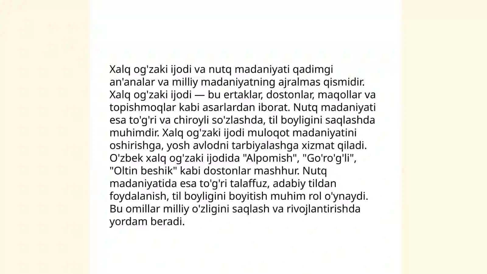 Fikirni og'izaki bayon qilishning o'ziga xosligi 4