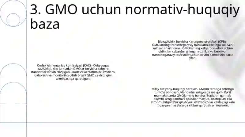 Genetik Modifitsirlangan Oziq-Ovqat Manbalarining Xavfsizligi 4