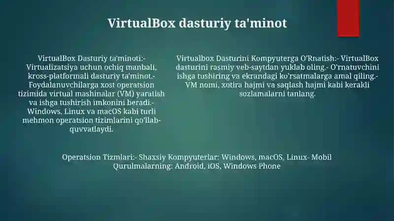 Virtualbox Dasturini Kompyuterga O'rnatish 4