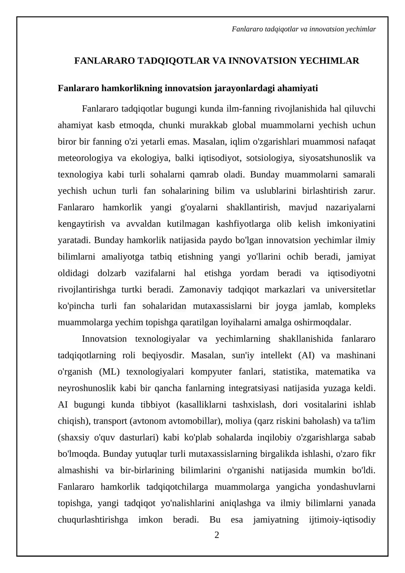 Fanlararo bilimlar va kasbiy rivojlanishdagi o'rni 4