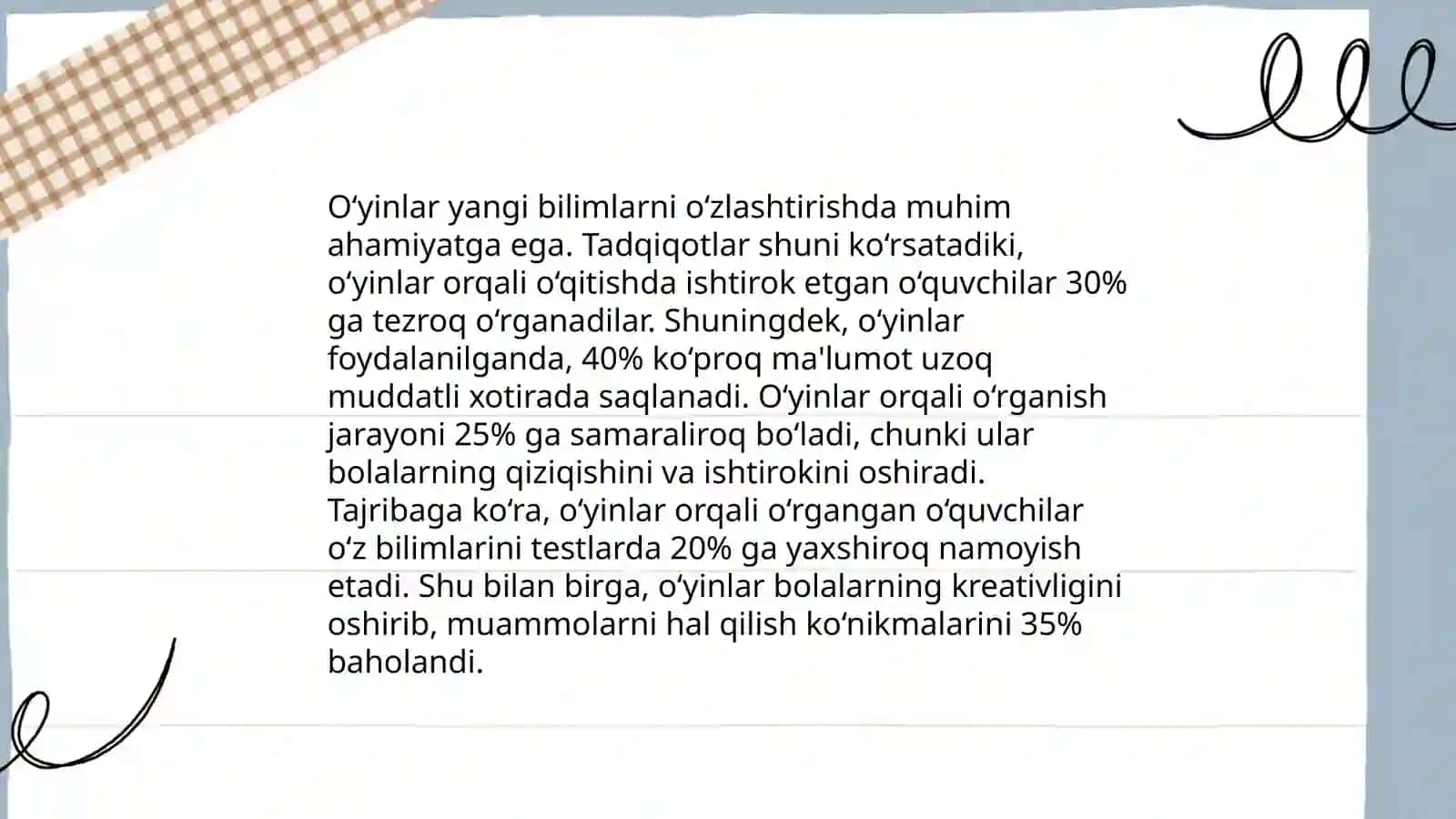 Aqlli rivojlanishda nuqsoni bólgan bolalarni bilish faoliyatini bartaraf etishi uchun óyinlarning ahamiyati 4