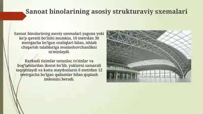 Sanoat binolari konstruktiv sxemalarining asosiy elementlari 4
