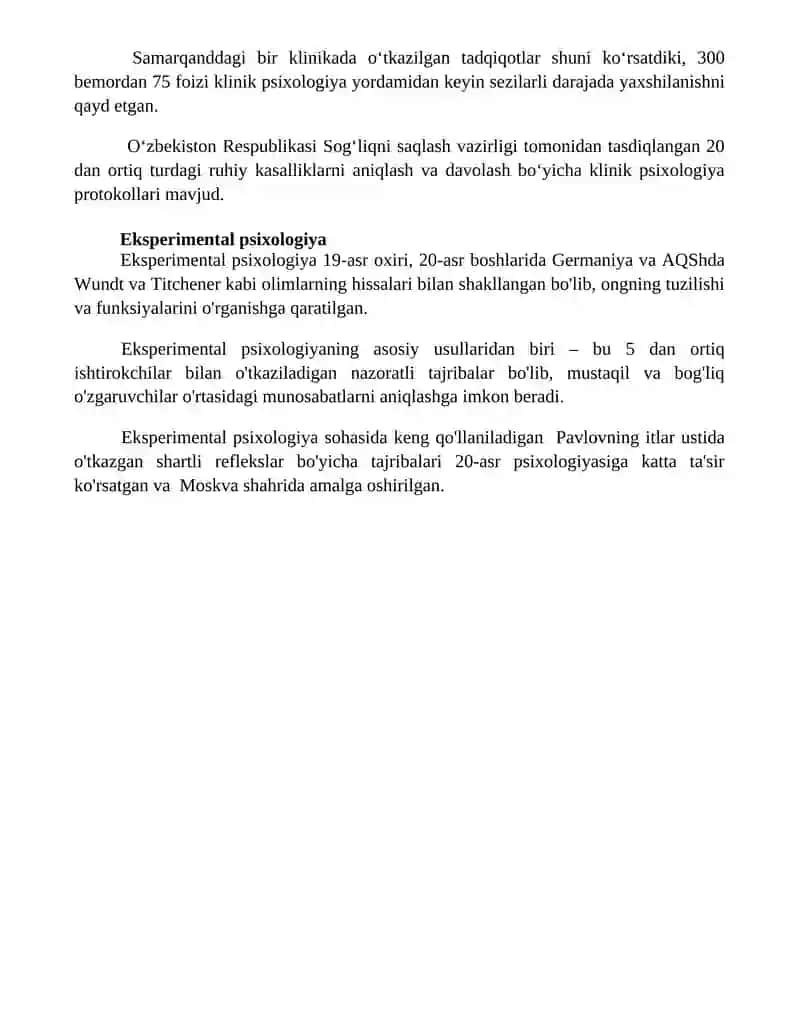 Psixologiyani o'rganish bosqichlari 4